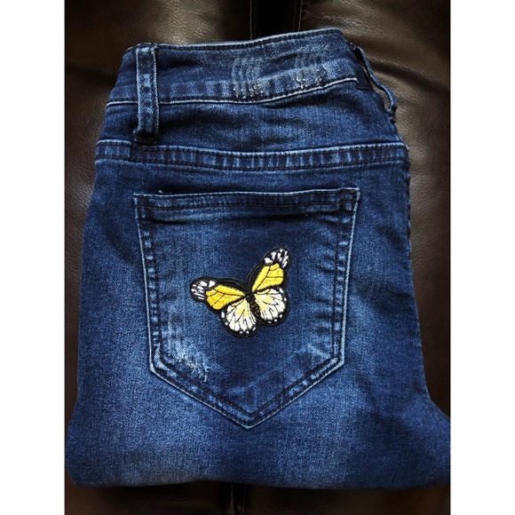 Yellow Butterfly Patch Jeans 🦋✨💛 - Picture 2 of 7